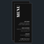 Menu Mariage tendance et élégant<br><div class="desc">Le menu Mariage est élégant et tendance,  idéal pour les couples sophistiqués et modernes qui recherchent un style d'invitation un peu simple,  élégant et sobre.</div>