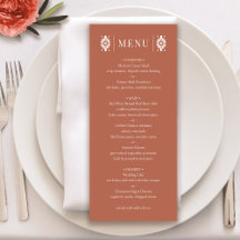 Menu Mariage Terra Cotta mexicain