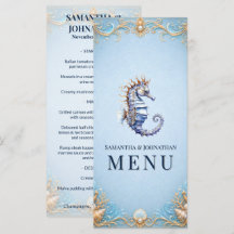 Mariage thème plage hippocampe nautique coquillage