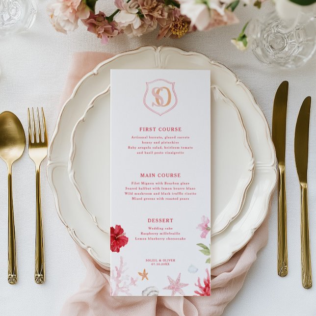 Menu Mariage tropical de destination (Créateur téléchargé)