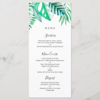 Menu mariage tropical, tropical