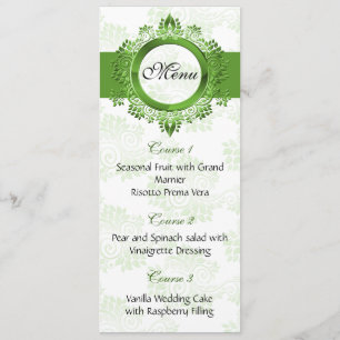 menu mariage vert