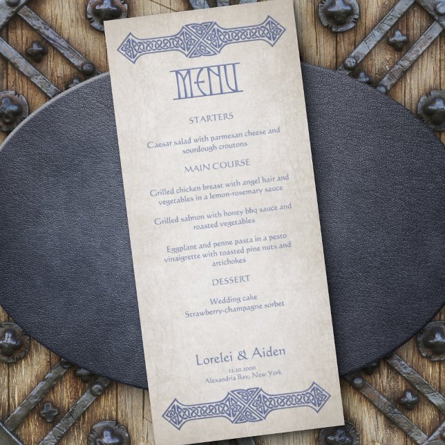 Menu Mariage Viking Celtic Gamer (Créateur téléchargé)
