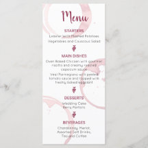 Menu Mariage Vins