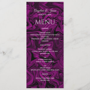 Menu Mariage violet chic