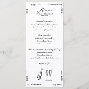 Menu Mariage Whimsical
