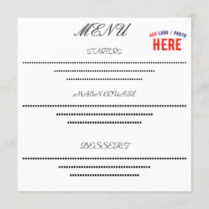 MENU MARQUE BLANCHE VERIFIEE PERSONNALISABLE MODERNE ET