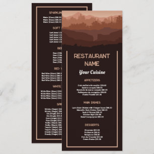 Menu Marron Montagne, Restaurant Mince