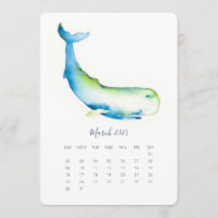 Mars Stand Alone Calendrier Baleine Bleue