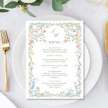 Menu Meadow Pastel Rose Floral Mariage Dîner<br><div class="desc">Pour plus de personnalisation,  cliquez sur "Personnaliser ce modèle",  puis sur "Modifier à l'aide de l'outil de conception". Élégant éditable facile à utiliser modèles mariage,  plus d'articles disponibles dans le magasin (invitations,  rsvp,  cartes de remerciements,  papeterie & décoration). Si vous avez besoin d'aide ou d'articles correspondants,  veuillez me contacter.</div>