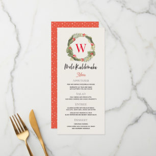 Menu Mele Kalikimaka Monogram