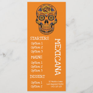 Menu mexicain de dîner de nourriture de barre de