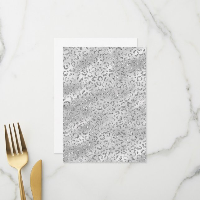 Menu Mignon motif imprimé peau de léopard guépard argen (Devant/Arrière en situation)