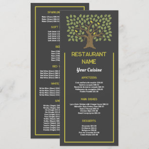 Menu mince de Tree Bird, Restaurant