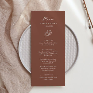 Menu Mini-fer à cheval   Mariage Brown rustique