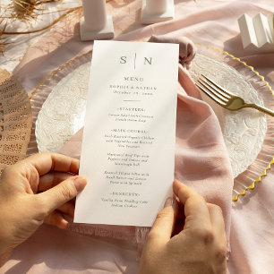 Menu Minimal et chic   Sage Green et Mariage blanc