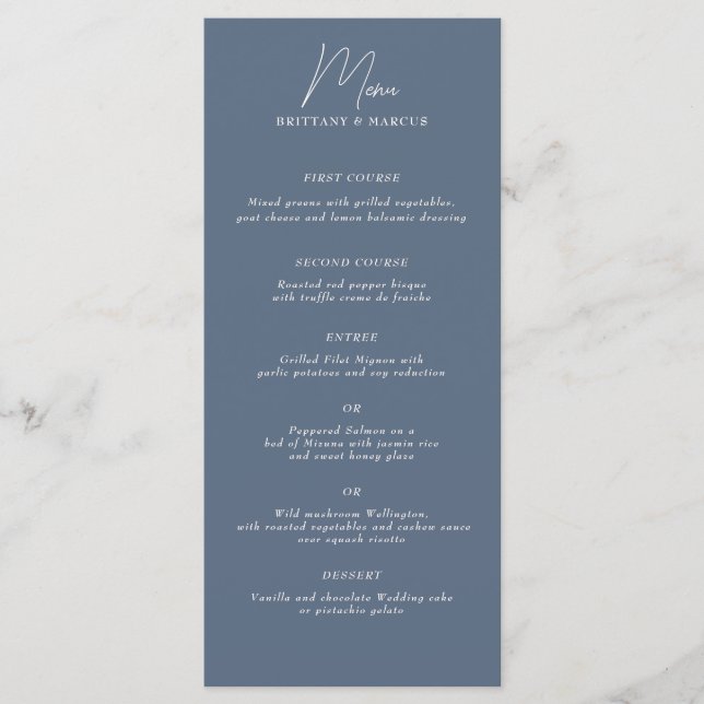 Menu Minimaliste discrète (Devant)