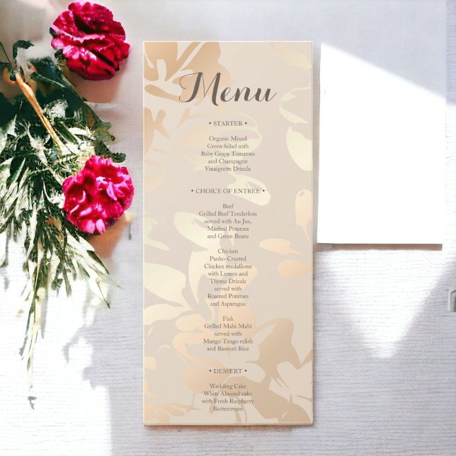 Menu minimaliste Mariage or moderne (Créateur téléchargé)