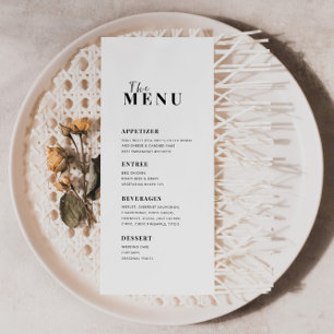 Menu minimaliste moderne