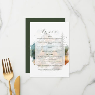 Menu Misty Mountain Mariage