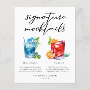 Menu Mocktail Non-Alcoolisé Blue Lagoon Negroni