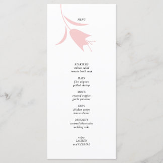 MENU MOD PINK TULIP MARIAGE