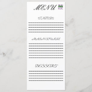 MENU MODELE DE TEXTE D'IMAGE BLANC SIMPLE ÉDITABLE MODE
