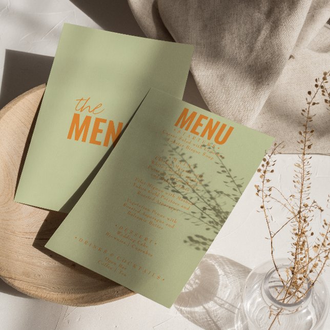 Menu Moderne Classy Bright Whimsical Mariage unique (Créateur téléchargé)