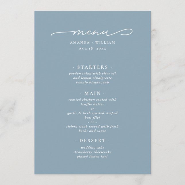 Menu Moderne et Élégant (Devant)