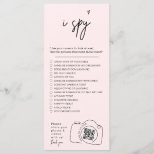 Menu Moderne minimaliste J'espionne mariage jeu Partage