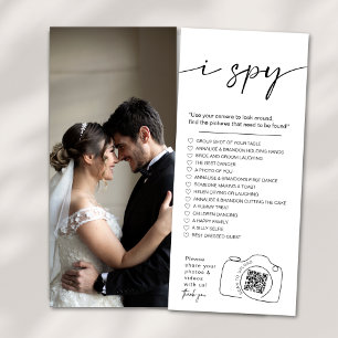 Menu Moderne minimaliste J'espionne mariage jeu Partage