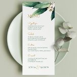 Menu Moderne peint botanique verdure mariage rustique<br><div class="desc">Feuilles botaniques rustiques peints aquarelle en vert de forêt luxuriante,  moderne,  élégant et romantique,  idéal pour mariage rustique,  mariage campagnard et mariage de jardin au printemps et en été. Voir toutes les pièces correspondantes dans la collection ci-dessous.</div>