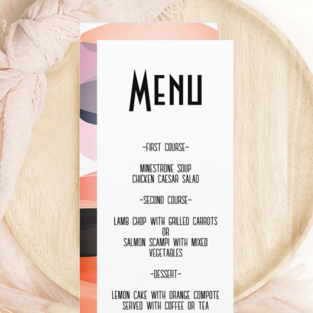 Menu moderne Retro Bold et Edgy Mariage (Créateur téléchargé)