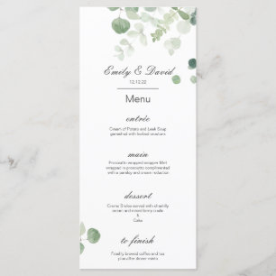 Menu modifiable, Menu Mariage, Baby shower, Bridal