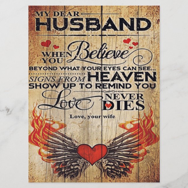 Menu Mon mari cadeau d'anniversaire | Lettre Pour Mari  (Devant)