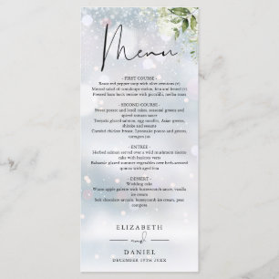 Menu Monogramme de verdure rustique pour dîner de maria