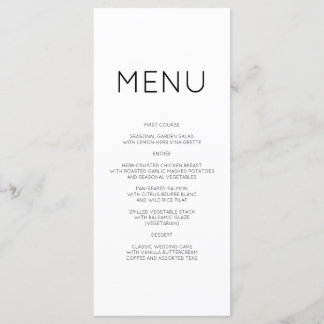 Menu Monogramme moderne