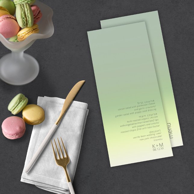 Menu Mood Gradient Mariage Spring Meadow ID741 (Créateur téléchargé)