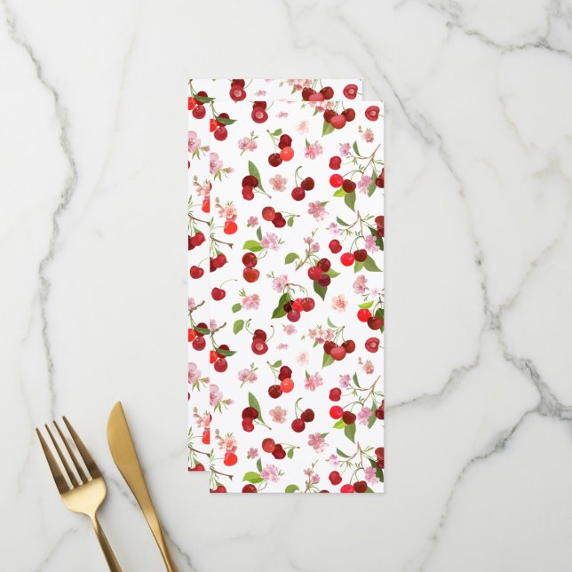 Menu Motif Cerise 1 (Devant/Arrière en situation)