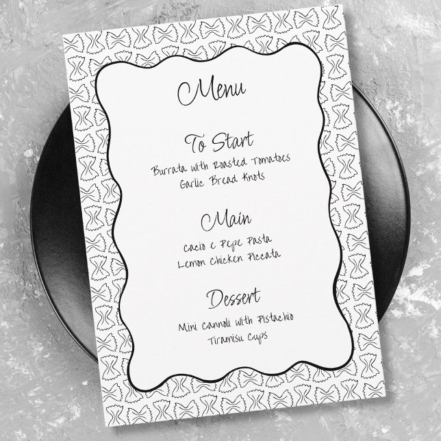 Menu Motif de pâtes, c'est plus Fête des mariées italie (Créateur téléchargé)