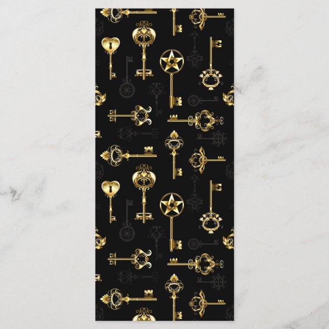 Menu Motif sans couture avec clés dorées (Devant)
