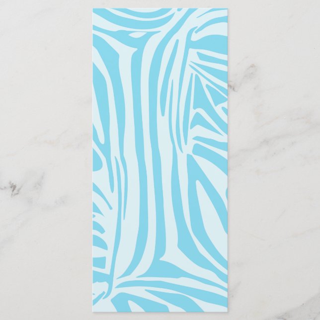 Menu Motif Zèbre Bleu (Devant)