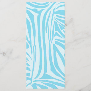 Menu Motif Zèbre Bleu