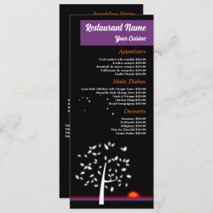 Menu Night Sky Sun, Restaurant Slimline