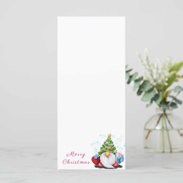 Menu Noël Gnome avec cadeau (Debout devant)