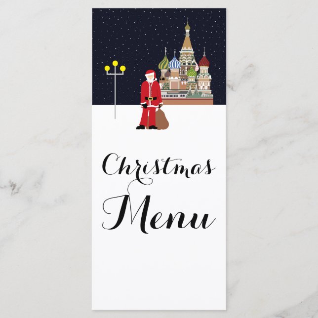 Menu Noël père Noël à Moscou (Devant)