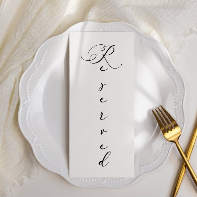 Menu Noir Moderne Simple Script Réservé Siège (Créateur téléchargé)