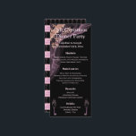 Menu Noir & Rose Gold Christmas avec Snowman<br><div class="desc">Les titres sont séparés du menu texte, de sorte que le menu réel peut être facilement customisé. Jouez avec la taille de la police pour vous assurer que tout s'intègre à la carte. Black & Rose Gold Christmas Menu avec Snowman est un design avec un voile mince et aéré avec...</div>