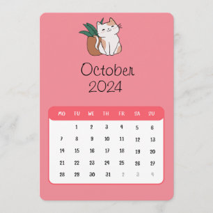 Menu Octobre 2024 Stand Alone Chat Et Calendrier Plante