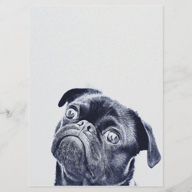 Menu Oeuvre artisanale de mignon Bulldog | Cadeau de Bu (Devant)